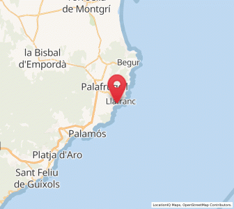 Map of Calella de Palafrugell, Catalonia