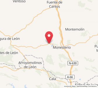 Map of Calera de León, Extremadura