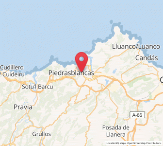 Map of Caliero, Asturias