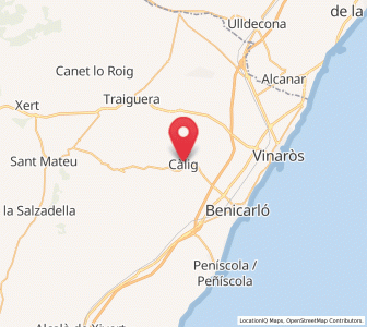 Map of Càlig, Valencia