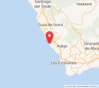 Map of Callao Salvaje, Canary Islands