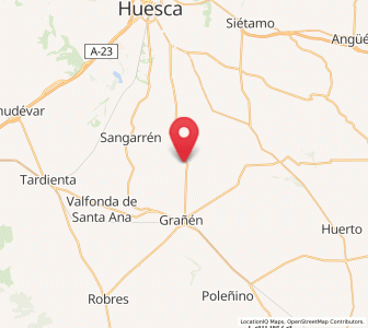 Map of Callén, Aragon