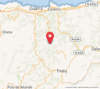 Map of Calleras, Asturias