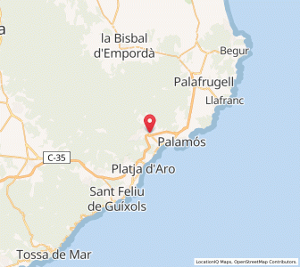 Map of Calonge, Catalonia