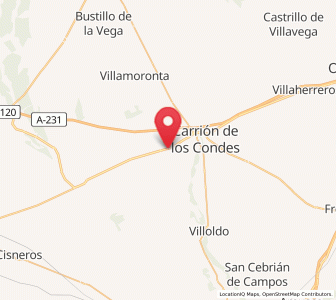Map of Calzada de los Molinos, Castille and León