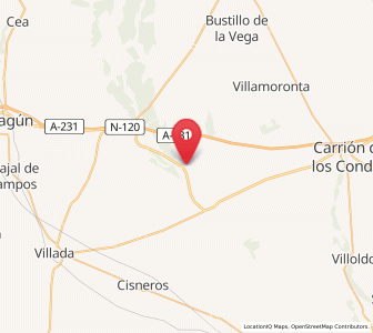 Map of Calzadilla de la Cueza, Castille and León