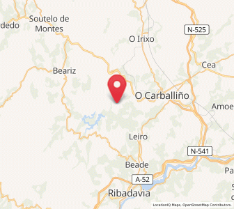 Map of Cameixa, Galicia