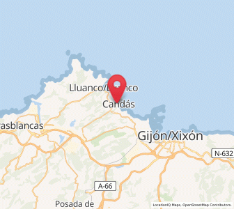 Map of Candás, Asturias