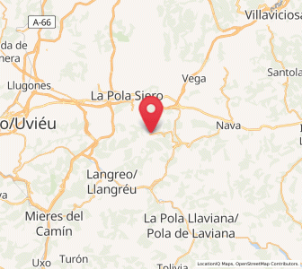 Map of Candín, Asturias