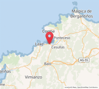Map of Candoás, Galicia