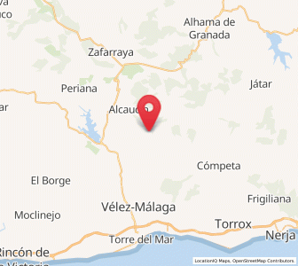 Map of Canillas de Aceituno, Andalusia