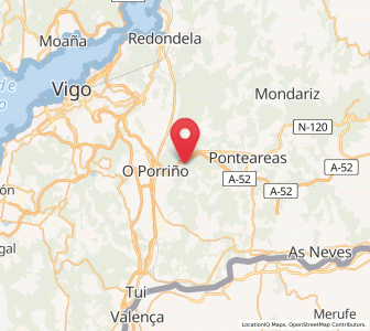 Map of Cans, Galicia