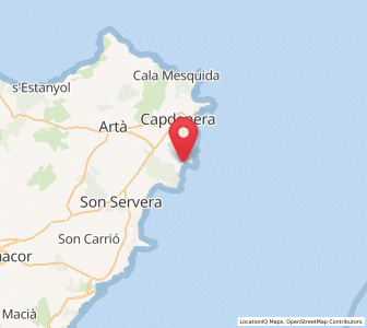 Map of Canyamel, Balearic Islands