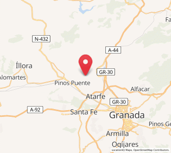 Map of Caparacena, Andalusia