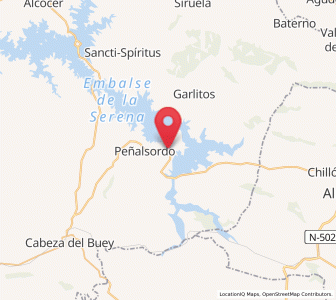 Map of Capilla, Extremadura