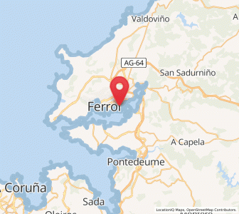 Map of Caranza, Galicia