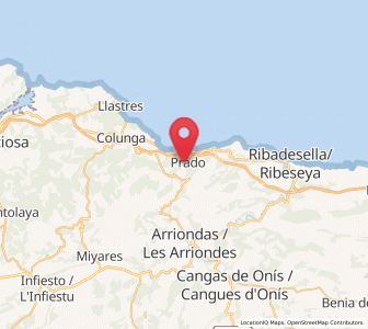 Map of Caravia, Asturias