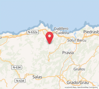 Map of Carceda, Asturias