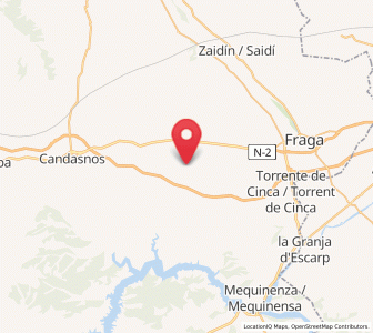 Map of Cardell, Aragon