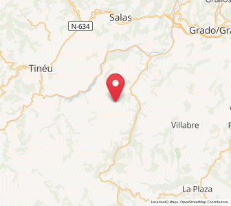 Map of Caricedo, Asturias