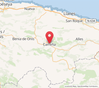 Map of Carreña, Asturias