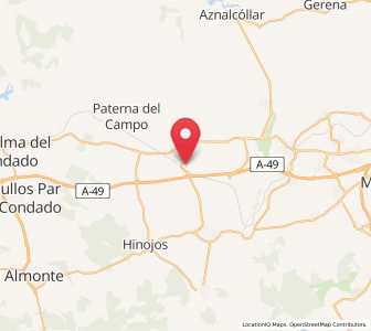 Map of Carrión de los Céspedes, Andalusia