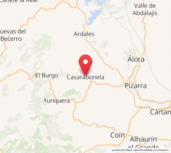 Map of Casarabonela, Andalusia