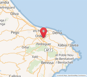 Map of Casas Albardanera, Valencia