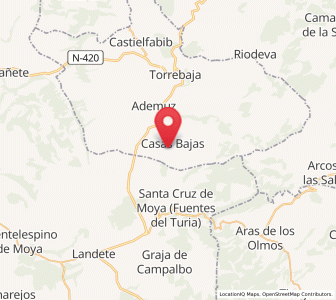 Map of Casas Bajas, Valencia