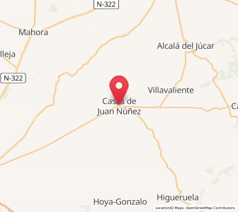 Map of Casas de Juan Núñez, Castille-La Mancha