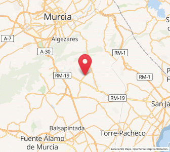 Map of Casas del Civil, Murcia