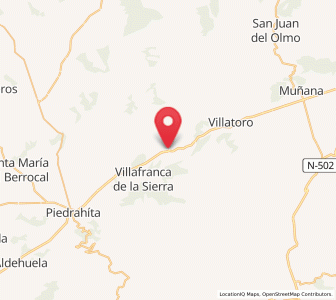 Map of Casas del Puerto de Villatoro, Castille and León