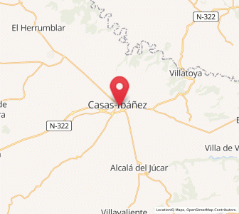Map of Casas Ibáñez, Castille-La Mancha