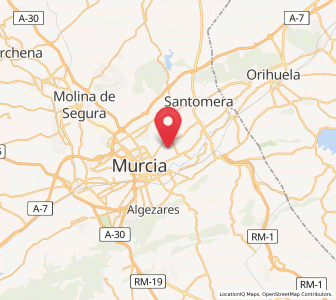 Map of Casillas, Murcia