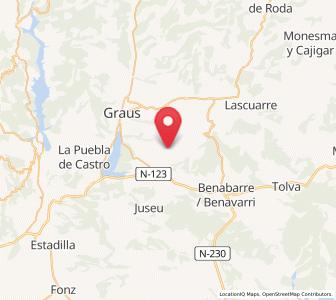 Map of Castarlenas, Aragon