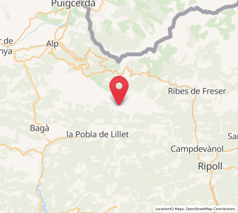 Map of Castellar de N'Hug, Catalonia