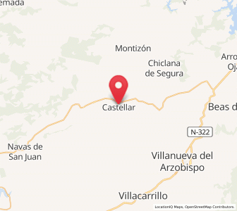 Map of Castellar de Santisteban, Andalusia