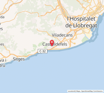 Map of Castelldefels, Catalonia