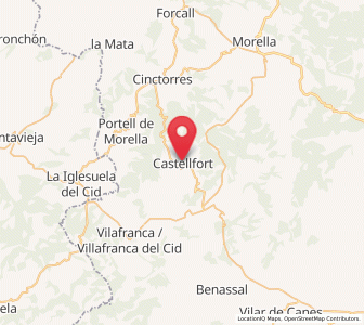 Map of Castellfort, Valencia