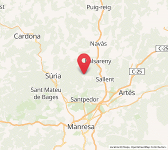 Map of Castellnou de Bages, Catalonia