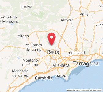 Map of Castellvell del Camp, Catalonia