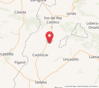 Map of Castillo Barués, Aragon