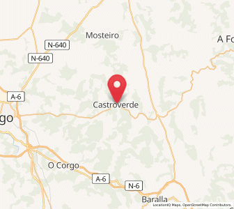 Map of Castroverde, Galicia