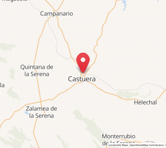 Map of Castuera, Extremadura
