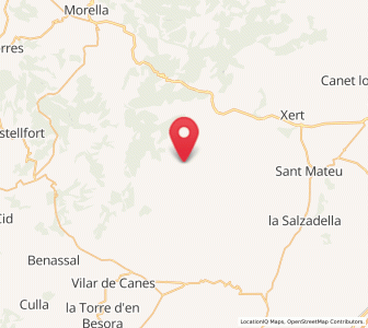 Map of Catí, Valencia