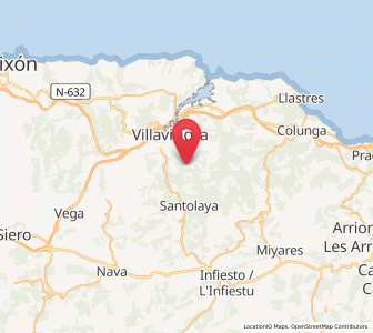 Map of Cayado, Asturias