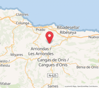 Map of Cayarga, Asturias
