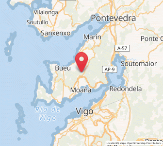 Map of Cela, Galicia