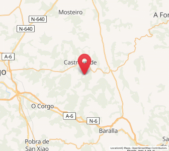 Map of Cellán de Calvos, Galicia