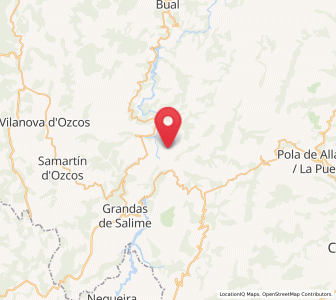 Map of Cernías, Asturias